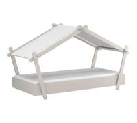 DEMEYERE Lodge Lit cabane enfant 90 x 200 cm - MDF gris - Sommier inclus
