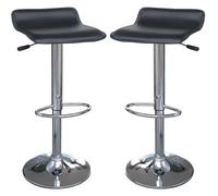 DEMEYERE Lot de 2 tabourets bar 39x38,5x65/87 cm - Noir - DAN
