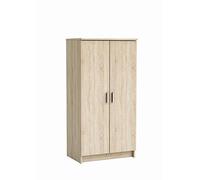 Armoire multi usages - Armoire auxiliaire à 2 portes, Range chaussures - L55xP36xH108cm - Décor chêne -DEMEYERE