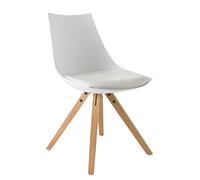 Demeyere Milano Lot de 2 chaises de séjour Coloris Blanc, Bois Massif, 47x55x80 cm