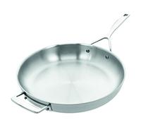 Demeyere poêle à frire Essential 5 en acier inoxydable. Poêle inox poli à 5 couches pour tous types de cuisinières dont induction, garantie de qualité de 30 ans, Ø 32 cm