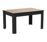 DEMEYERE Table a manger - Décor chene brossé - WAYNE - L 138,4 x P 90 x H 77,1 cm