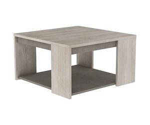 Demeyere - Table Basse Style Contemporain - Idéal pour Votre Coin Salon ou TV - Collection Antibes, Chêne Champagne/Béton Beige