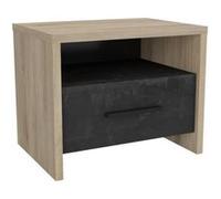 DEMEYERE Table de chevet 1 tiroir Décor Chene Kronberg L 49 6 P 36 3 H 40 1 cm COLO G