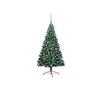 vidaXL Demi-arbre de Noël pré-éclairé - 210 cm
