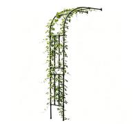 Demi-arche en treillis pour plantes grimpantes en plein air, arche en métal de 60 à 300 cm avec revêtement plastique, demi-arche pour montage mural, treillis pour jardin, terrasse, jardin domestique