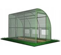 Demi-Coque Renforcée, Film Remplaçable Avec Filet Pour Tunnel De Jardin 4X1,5 M Vert