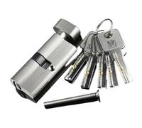 Demi Cylindre De Serrure Cylindre de serrure en alliage cuivre et Zinc, 60 70 80 90MM, 3 5 clés, raccord porte domestique(T80-D-45- knob)