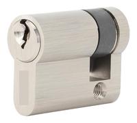 Demi Cylindre De Serrure Demi-serrure en cuivre nickelé de 40MM, cylindre simple face ouvert à 3 clés, quincaillerie porte