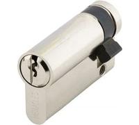 Demi-cylindre européen 5 goupilles 5G 10x45mm pour fermeture anti-panique laiton nickelé 3 clés - HERACLES - C100112