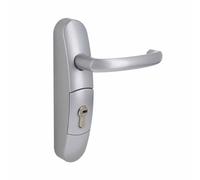 Poignée à bouton fixe pour serrure antipanique - EN 3600 gris aluminium métallisé JPM