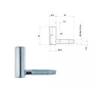 Demi-fiche femelle menuiserie bois - nœud plat 13 mm - 50 pièces OTLAV