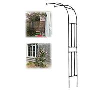 Demi-latérale Arche À Rosiers Arceau De Jardin en Métal Tonnelle De Jardin Résistant Aux Intempéries Haut 240cm Tuteur Treillis Jardin(Noir,60x240cm/2.0x7.9ft)
