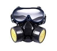 Demi-masque industriel réutilisable anti-poussière avec lunettes et filtre, respirateur de protection pour le travail du bois, la peinture, le meulage, la sécurité de la construction