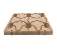 Demi-Palette moulé en fibre de bois 800 X 600 mm - Lot de 4