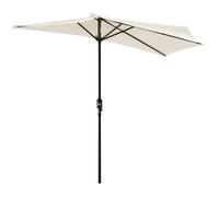 Outsunny Demi parasol - parasol de balcon 5 entretoises mšŠtal 2,93 x 1,5 x 2,49 m polyester haute densitšŠ crššme