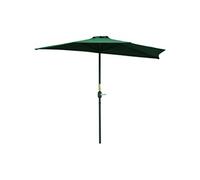 Demi parasol - Outsunny - 5 entretoises métal - cheminée incluse - toile en polyester haute densité - 2,93 x 1,5 x 2,49 m - vert