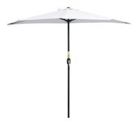 Outsunny Demi-Parasol Ø 2,6 m, parasol de balcon 5 entretoises acier polyester crème