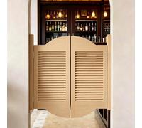 Demi-Porte de Séparation en Bois 70cm 90cm 102cm 130cm 160cm, Portes Cowboy Rustique avec Quincaillerie, Porte Battante Double pour Salle de Bain Intérieur(Natural,94x90 cm (WxH))