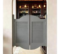 Demi-Porte de Séparation en Bois 70cm 90cm 102cm 130cm 160cm, Portes Cowboy Rustique avec Quincaillerie, Porte Battante Double pour Salle de Bain Intérieur(Gray,130x100 cm (WxH))