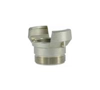 Demi raccord symétrique Guillemin, pompier, sans verrou à douille filetée mâle en inox - DN 40 x 1'' 1/2 BSP