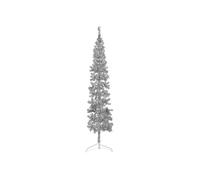 vidaXL Demi sapin de Noël argenté 210 cm