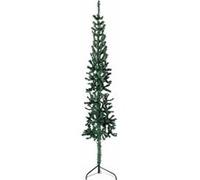 vidaXL Demi sapin de Noël artificiel mince avec support Vert 180 cm