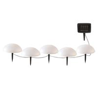 Demi-sphères solaires, lot de 5, LED, blanc, 15 cm