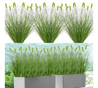 DEMIUKO 20 Pcs Herbes Plantes Artificielles Extérieur de 43cm Fausses Plantes Extérieure Verte Fausses Herbes UV Résistantes Arbustes Artificiels pour Maison Jardin Pot de Fleurs Décoration