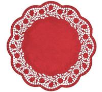 Demmler - Napperons à gâteaux rouges - pour la décoration ou comme support pour gâteaux - Ø 36 cm - 30 pièces - 3621230301FSC