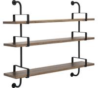 GUBI Étagère murale Demon 3 niveaux walnut. 155 cm