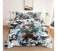 Demon Slayer_ Kimetsu No Yaiba - parure de lit imprimée en 3D, housse de couette pour adultes et enfants, cadeau d'anniversaire, livraison directe 2