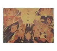 Demon Slayer Poster Stickers Muraux Anime Japonais - 50,5 x 35 cm (Style 02) G