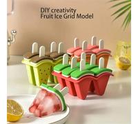 [Démoulage facile] Moule à glace/Moule à sucettes glacées en silicone, moule à crème glacée maison 4 cavités/moule à sucettes glacées DIY/moule à crème glacée et sucettes glacées créatif pour enfants,