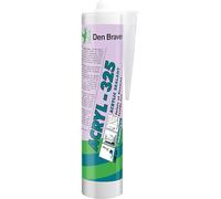 Den Braven Acryl 325 - Mastic Acrylique Joints et Fissures - Intérieur - Pour Escaliers, Murs, Plafonds, Plinthes, Fenêtres, Béton - Tous Matériaux - Couleur Gris - 300 ml