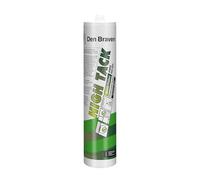 Den Braven HIGH TACK Blanc - Colle Professionnelle de Haute Qualité avec une Adhérence Initiale Extrêmement Elevée - Adhère sur Toutes les Surfaces même Humides - Intérieur & Extérieur - 290ml