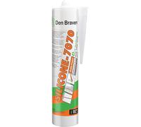 Den Braven SILICONE 7070 PLUS Translucide - Mastic Silicone Neutre Alcoxy Monocomposant pour le Bâtiment - Cartouche de 300ml (Lot de 5)