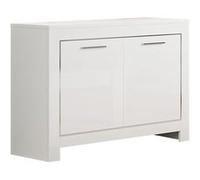 DENAE - Buffet 2 Portes L112cm Laqué Blanc Brillant - LM_MOBILI Blanc G