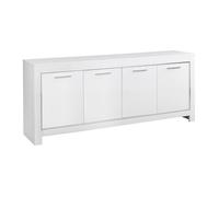 DENAE - Buffet 4 Portes L207cm Laqué Blanc Brillant - LM_MOBILI Blanc G