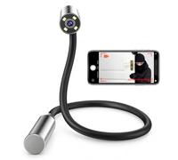 Denash Caméra à Col de Cygne, Caméra Endoscopique HD 1080P avec Support | Vidéo FHD 1080P, Photos 12MP, Col de Cygne Flexible de 80 Cm, 4 Lumières LED, WiFi 2,4 GHz, Batterie 8H