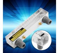Denash Débitmètre à Flotteur, 0.2-2 GPM/1-7 LPM | Compteur de débit d\'eau, tube en verre, échelle transparente, pour systèmes de tuyauterie industrielle