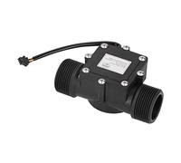 Denash Débitmètre Industriel, Débitmètre d'eau avec Capteur à Effet Hall, Compteur de Débit de Tuyau G1-1/4 Pouces DC3-24V