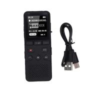Denash Enregistreur Vocal Numérique 3 072 Kbps, Double Microphone, 8 Go | Appareil Audio, Boîtier ABS, Utilisation en Réunion, alimenté par Pile AAA, écran Couleur 1,4 Pouces, Compatible