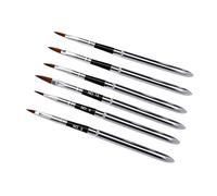 Denash Ensemble de Pinceaux Aquarelle, Ensemble de Pinceaux de Voyage 6 Pièces avec Pochette en Cuir PU, Extensibles Portables, de pour Peinture à l'encre Acrylique Gouache