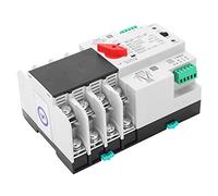 Denash Interrupteur de Transfert Automatique 4P triphasé 4 Fils Rail DIN | Commutateur de contrôle d\'alimentation sans interruption, niveau PC, 50/60 Hz, pour la distribution d\'énergie