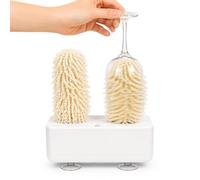 Denash Machine de Polissage de Verre à Vin, Outil de Barre de Nettoyage | Rotation Puissante, Nettoyage à Double Brosse, Utilisations Multiples du Verre, Structure Compacte, Placement Facile sur le