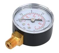 Denash Manomètre, Jauge Mécanique de Connexion Inférieure BSPT 1/8 Pouce, Manomètre d'eau, d' et 'air 0-100 Psi 0-7 Bar pour équipement Pneumatique du Système Hydraulique (0-15psi,0-1bar)