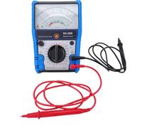 Denash Multimètre à Pointeur Analogique Portatif avec Couvercle en Silicone, Support et Aimant - Large Plage de Tension AC/DC 2500 V, Testeur de Batterie, Test de Diodes/LED pour la Réparation