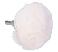 Denash Roue de Polissage en Tissu de Coton, Roue en Tissu Blanc de Type Champignon avec Poignée pour Bijoux en Métal, Outil de Polissage de pour Atelier à Domicile (Type champignon 75mm)