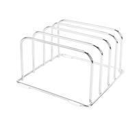 Denash Support Organisateur de Planche à Découper, Support de Planche à Découper à 4 Fentes en Acier Inoxydable avec Pieds Antidérapants pour le Rangement du Comptoir de Cuisine